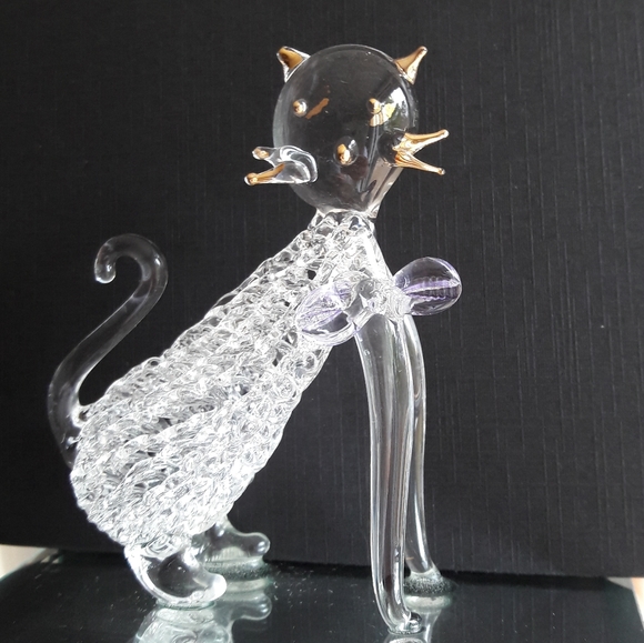 Glass Cat 🐈 Figurine - Picture 4 of 6